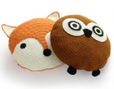 Knit cartoon baby cushion cover