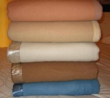 Wool throw blanket