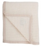 Wool throw waffle blanket