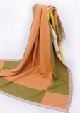Wool throw blanket